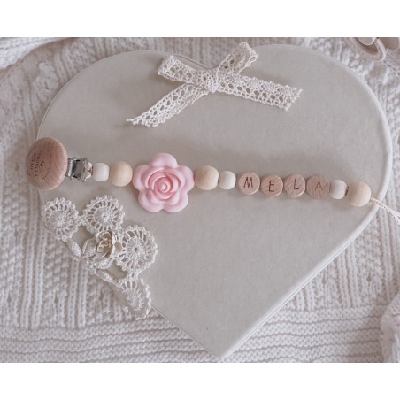 Personalizowana zawieszka do smoczka Arus Accesories Blossom Pink