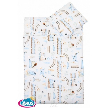 5 pościel do przedszkola 80*220 z workiem (ciuchcia brązowa)