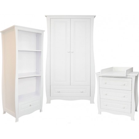 Zestaw mebli MEGAN : szafa + komoda + regał