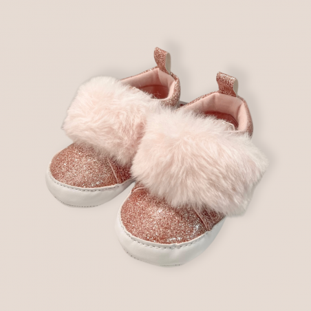 Buciki niemowlęce z futerkiem