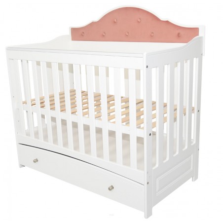 Łóżeczko z szufladą / tapczanik CARMEN (ciemny róż) 2257