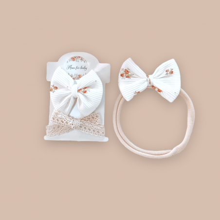 Zestaw opaska bezuciskowa + spinki Eternal Roses z koronką