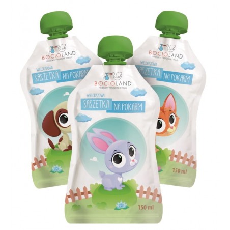 BOCIOLAND Wielorazowe saszetki na pokarm op. 12 szt.