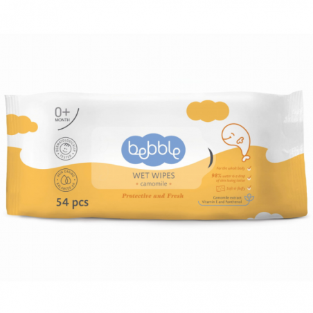 BEBBLE Chusteczki wodne rumiankowe 54 szt.