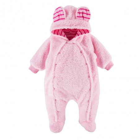 EEVI Kombinezon przejściowy dziecięcy różowy uszka