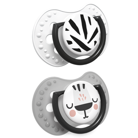 Lovi Dynamiczny smoczek uspokajający 3-6 m-cy Salt&Pepper - 2 szt.
