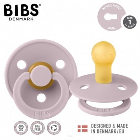 BIBS S DUSKY LILAC Smoczek Uspokajający kauczuk Hevea 0m+