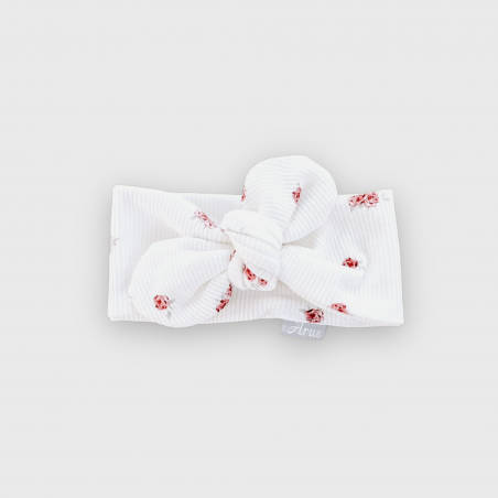 Opaska prążkowana by Arus Accessories Eternal Roses Dusty wiązana