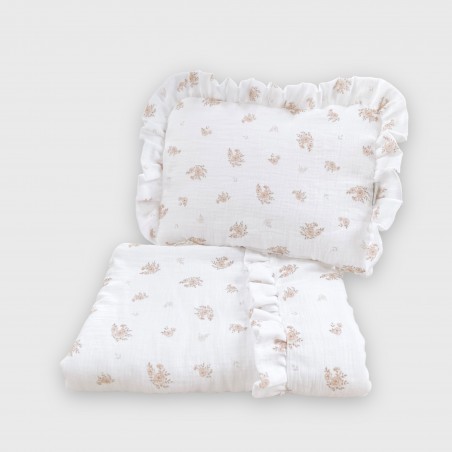 Komplet do wózka / kosza mojżesza/ kokonu z wypełnieniem Cinnamon Roses