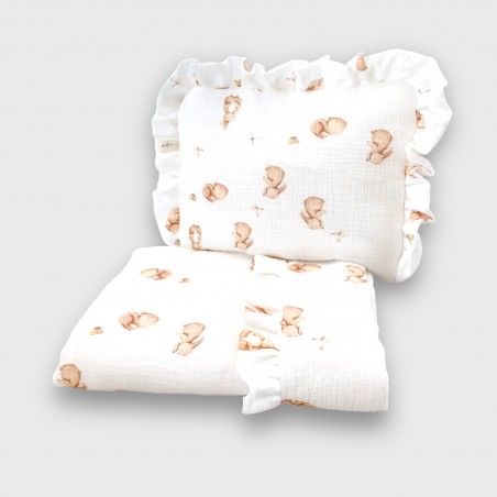 Komplet do wózka / kosza mojżesza/ kokonu z wypełnieniem Baby Bunnies