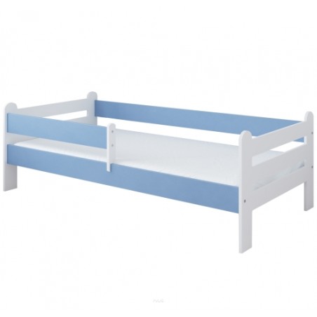 Łóżko dziecięce z barierką 160X80 LIAM biało niebieski