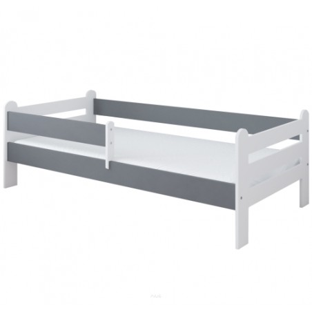 Łóżko dziecięce z barierką 160X80 LIAM biało szary