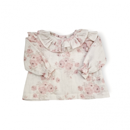 Muślinowa koszula w róże MiniMe