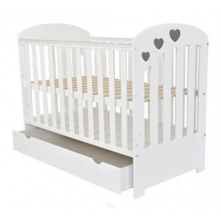 Łóżeczko z szufladą / tapczanik EMILY biała