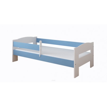 Łóżko dziecięce z barierką 160X80 LUCY biało niebieska