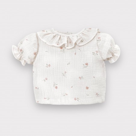 Koszula muślinowa z bufką Tinkerbell beżowa