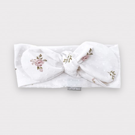 Opaska bawełniana plumetti Petite Fleur śmietankowa