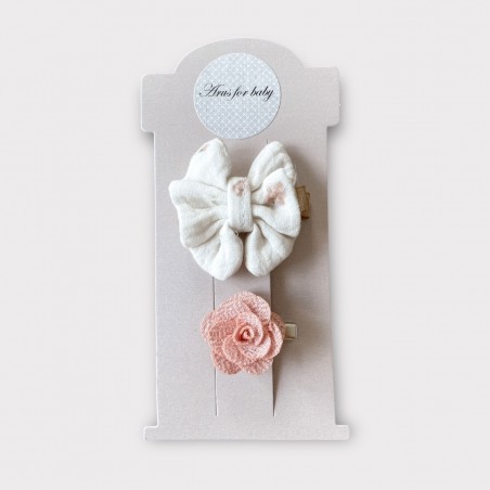 Zestaw spinek Tinkerbell z pudrową różyczką