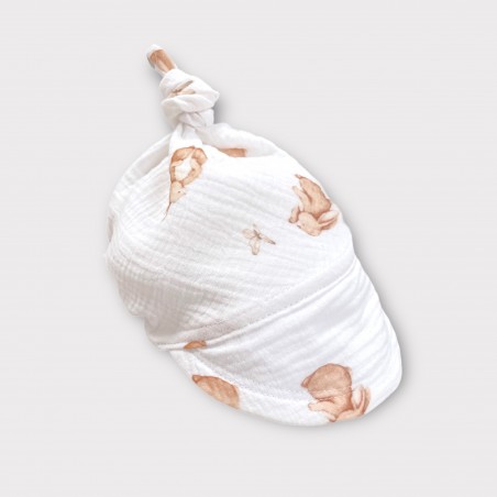 Muślinowa chustka z daszkiem Baby Bunnies