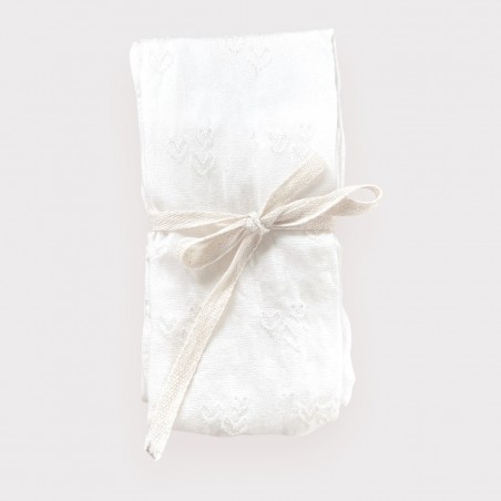 Rajstopy wiosenno - letnie, serduszka białe