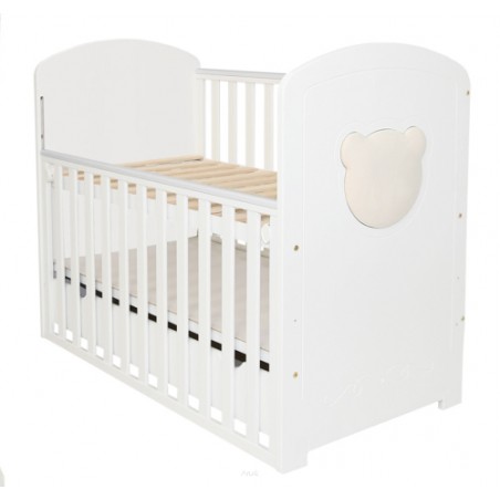 Łóżeczko z szufladą i opuszczanym bokiem Little Teddy Ignacy 120x60 beż