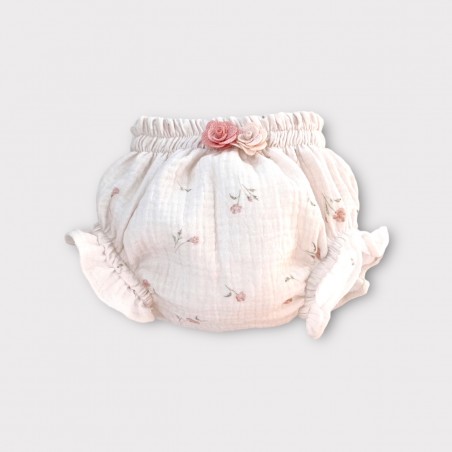 Muślinowe bloomersy z kwiatami Tinkerbell
