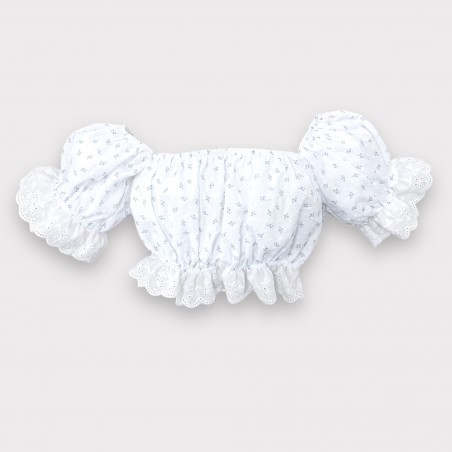 Top/ hiszpanka z bufkami plumetti Bluebonne