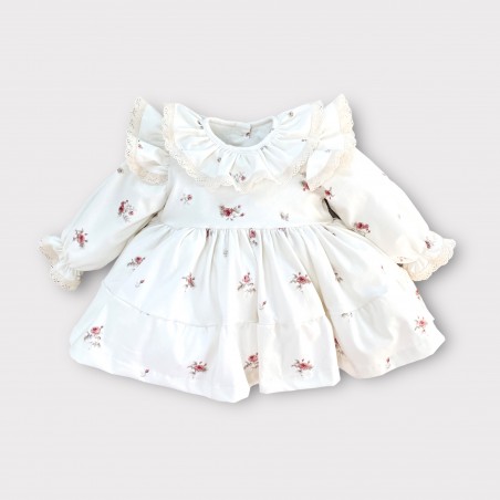 Sukienka z falbankami i koronką Eternelle Fleur