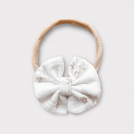 Opaska bezuciskowa muślinowa Fragile Peony