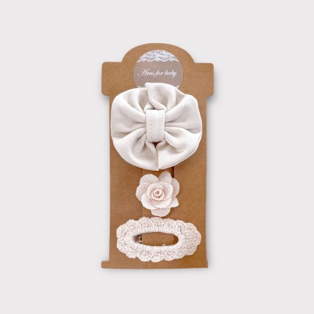 ZESTAW 3 SPINEK Vanilla and Cream