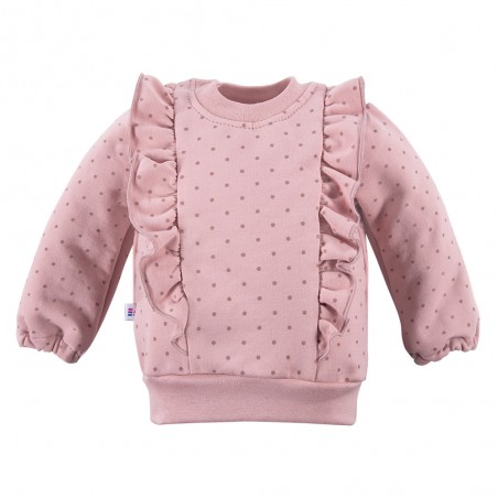 EEVI Bluza Hearts&bears falbanki róż