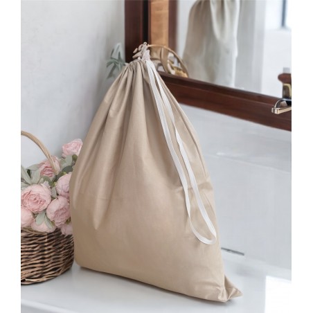 WOREK z możliwością personalizacji NA POŚCIEL DO PRZEDSZKOLA beżowy gładki