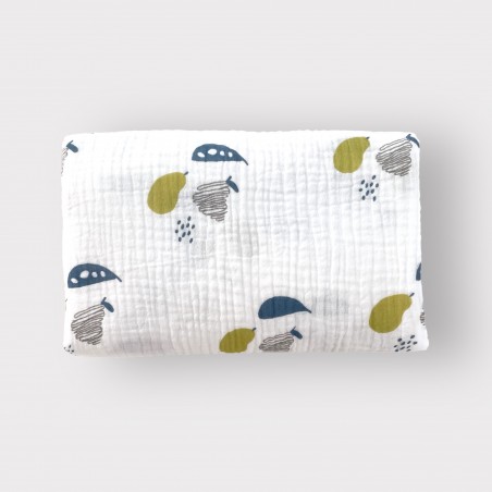 PRZEŚCIERADŁO MUŚLINOWE Z GUMKĄ Gruszki