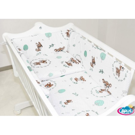 2 el. pościel do kołyski (wianuszki zielone)