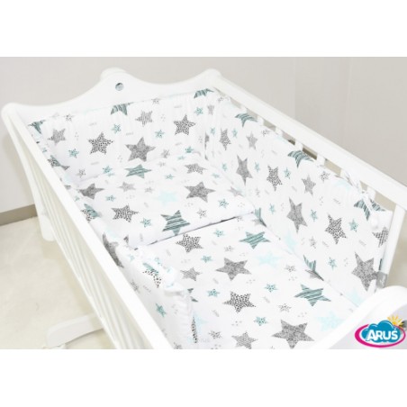 3 el. pościel do kołyski (gwiazdy mietowe)