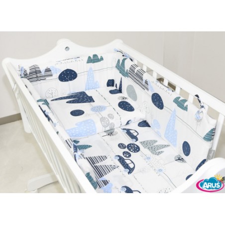 3 el. pościel do kołyski (samochody w górach)