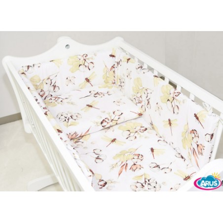 5 el. pościel do kołyski (kwiat bawełny)