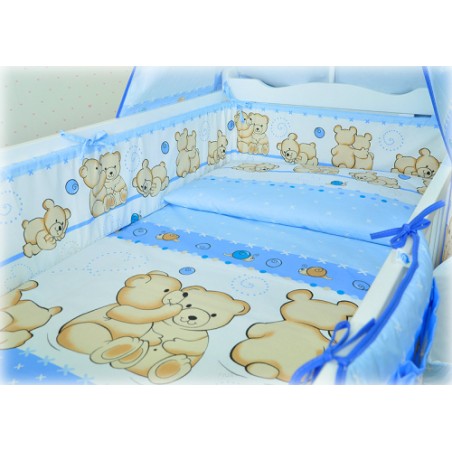 ARUŚ 2 el. pościel do łóżeczka 120*90 (108-niebieski teddy)