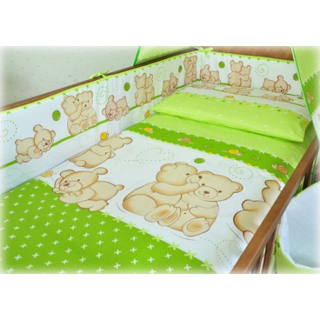 ARUŚ 2 el. pościel do łóżeczka 120*90 (115-zielony teddy)