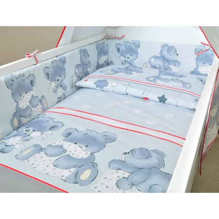 ARUŚ 2 el. pościel do łóżeczka 120*90 (117-popiel mis z podusia)