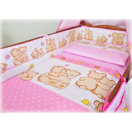 ARUŚ 2 el. pościel do łóżeczka 120*90 (139-rozowy teddy)