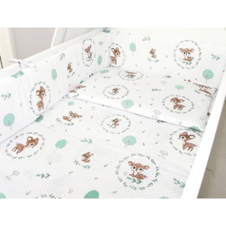 ARUŚ 2 el. pościel do łóżeczka 120*90 (146-wianuszki zielone)