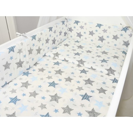 ARUŚ 2 el. pościel do łóżeczka 120*90 (147-gwiazdki niebieskie)