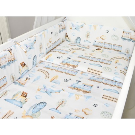 ARUŚ 2 el. pościel do łóżeczka 120*90 (156-ciuchcia brązowa)