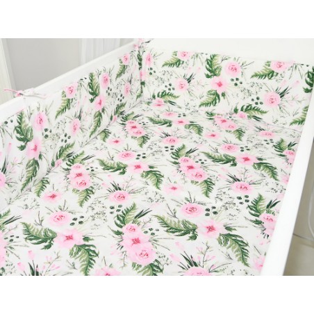 ARUŚ 2 el. pościel do łóżeczka 120*90 (157-różowy garden)