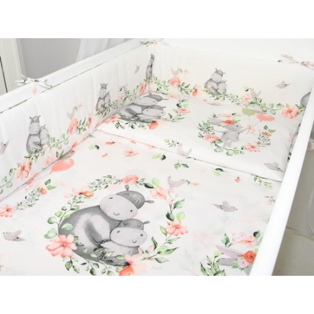 ARUŚ 2 el. pościel do łóżeczka 120*90 (166-hipcie brzoskwinia)