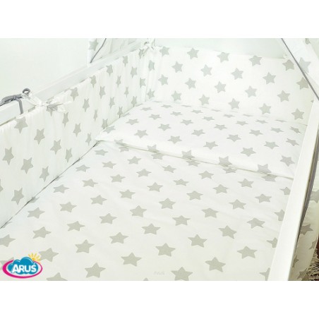 ARUŚ 3 el. pościel do łóżeczka 120*90 (126-popiel pierniki)
