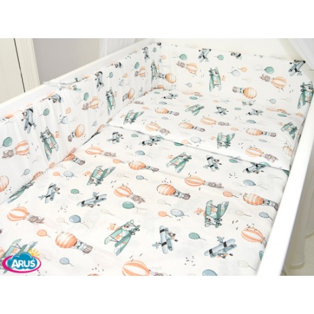ARUŚ 3 el. pościel do łóżeczka 120*90 (152-lis w samolocie)