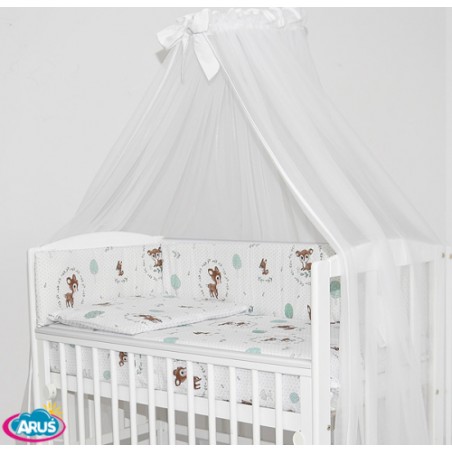 6 el. Pościel do łóżeczka Tobiasz (wianuszki zielone)