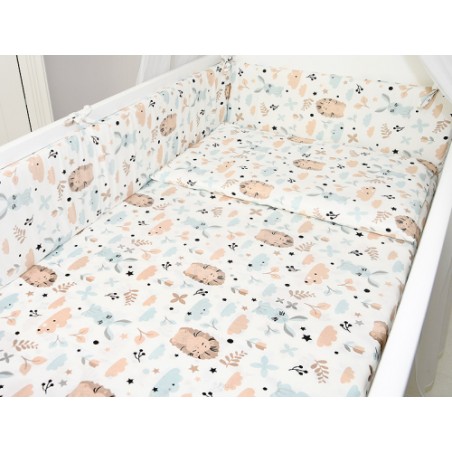 ARUŚ 5 el. pościel do łóżeczka 120*90 (145-jeżyki beżowe)